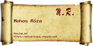 Mohos Róza névjegykártya