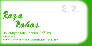roza mohos business card